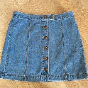 Denim Button Skirt Size Large